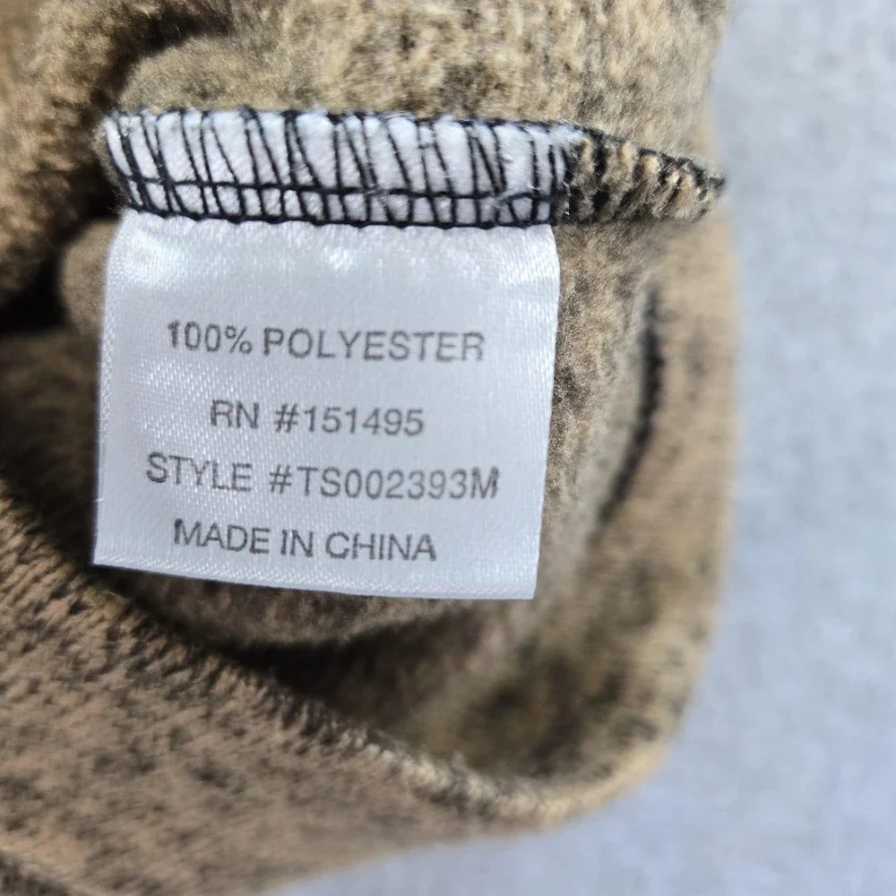 BKE‎ Hoodie Mens M Beige Pullover Hooded Pockets Tagless Fleece Striped